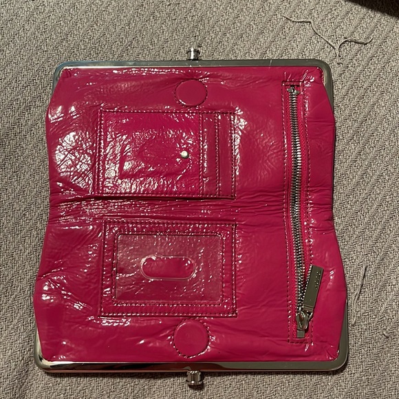 Hobo Hot Pink Leather Wallet - Picture 2 of 3